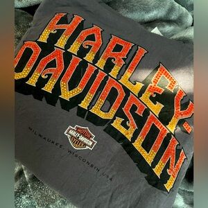 NWOT Harley Davidson Cubic Zirconia Long Sleeve with Hood